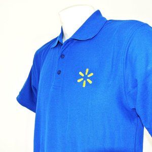 WALMART Spark Associate Employee Uniform Polo Shirt Blue NEW Size L Large